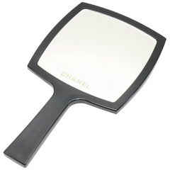 Chanel Black Large Hand Mirror