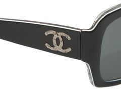 Chanel Schwarze große Sonnenbrille