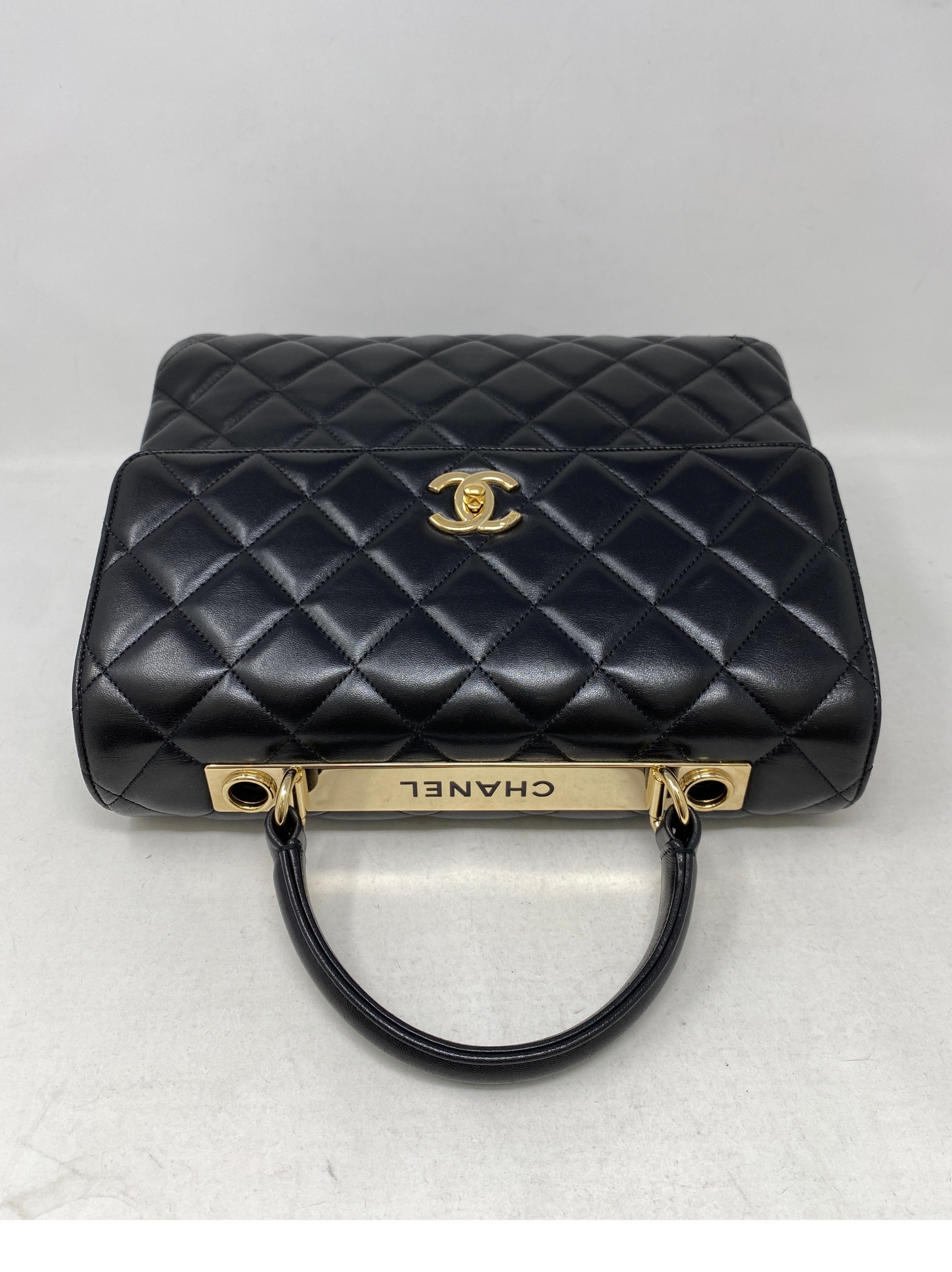 Große trendige Chanel-Tasche in Schwarz 2