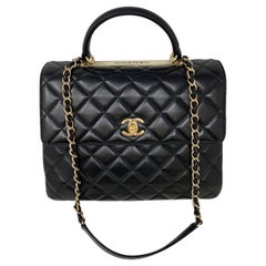 Große trendige Chanel-Tasche in Schwarz