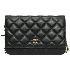 Chanel Black Learher Woc Bag