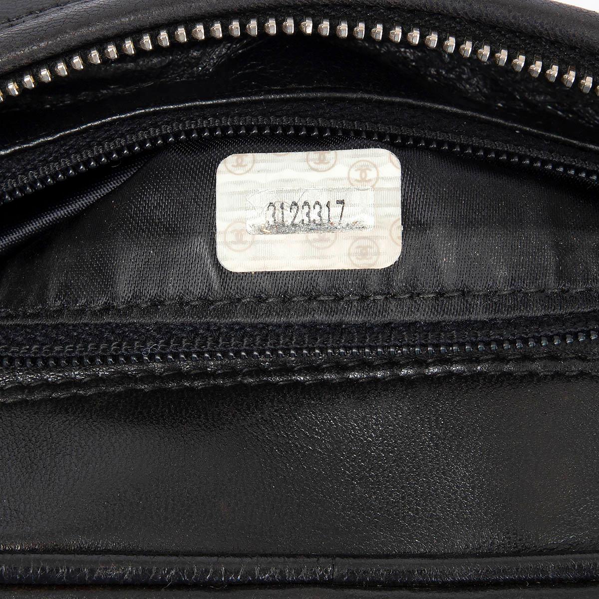 CHANEL black leather 1994 TRIPLE LOGO TASSEL CAMERA Shoulder Bag 3
