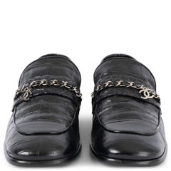 Chaussures CHANEL 19A NEW YORK FAUX CROC Loafers 39,5