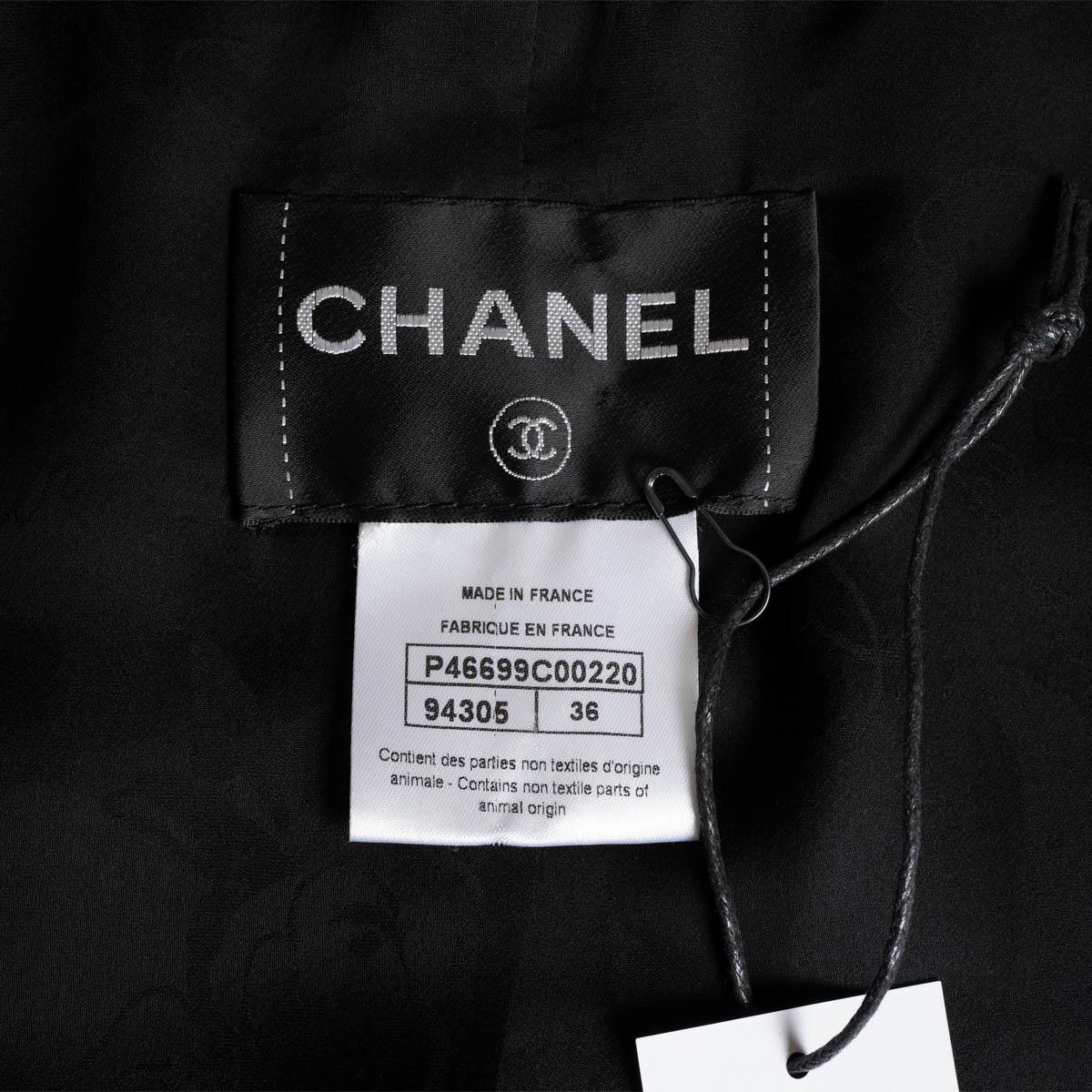 CHANEL black leather 2013 13K QUILTED PUFFER Jacket 36 XS For Sale 4