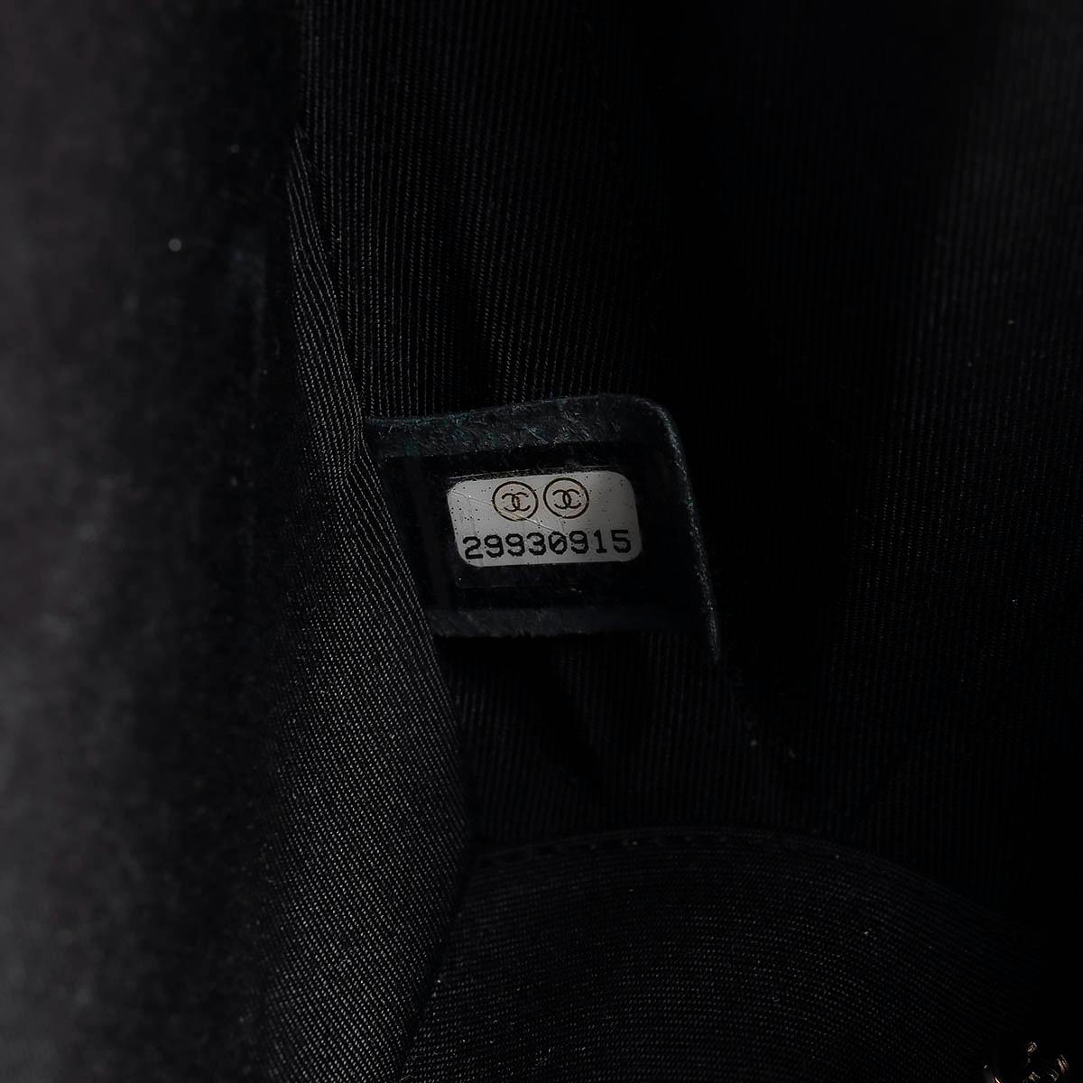 CHANEL black leather 2020 20S METAL BAR FRAME CLUTCH W STRAP Bag For ...