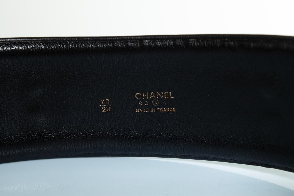 Donna Chanel, Cintura in vita 93 CC in pelle nera in vendita