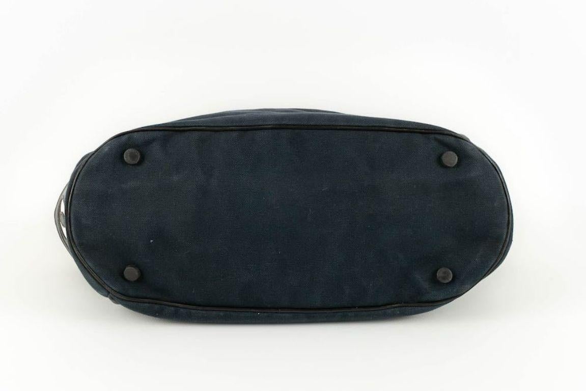Chanel Black Leather and Canvas Bag, 2004/2005 For Sale 3