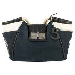 Chanel Black Leather and Canvas Bag, 2004/2005