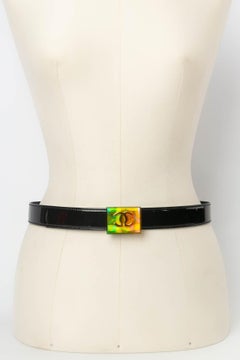 Chanel Black Leather and Gilded Metal Belt Spring-Summer Collection, 1997