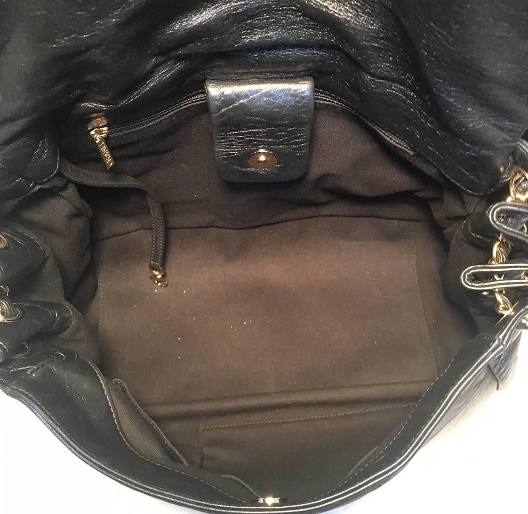 Chanel Black Leather and Knit Patchwork Classic Flap Messenger Shoulder Bag 4