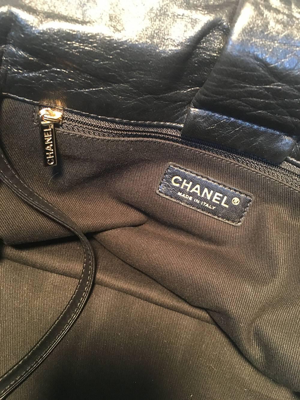 Chanel Black Leather and Knit Patchwork Classic Flap Messenger Shoulder Bag 5