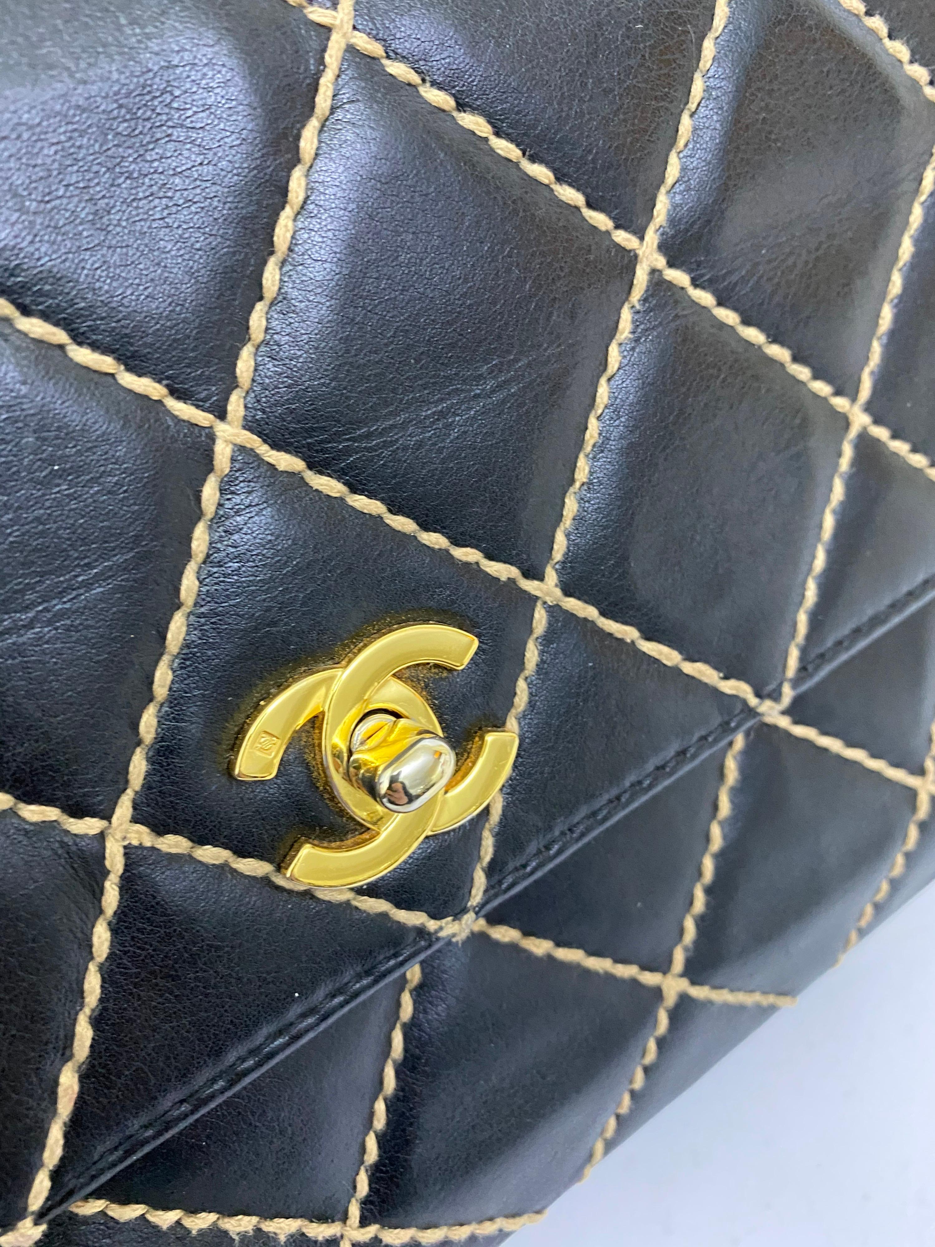 Chanel Black Leather Bag 6