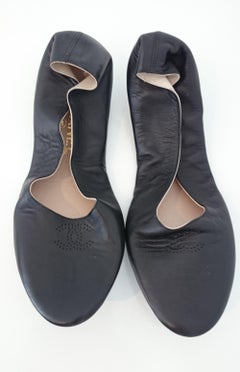 Chanel Black Leather Ballet Flat for Home. NEW. Size 41