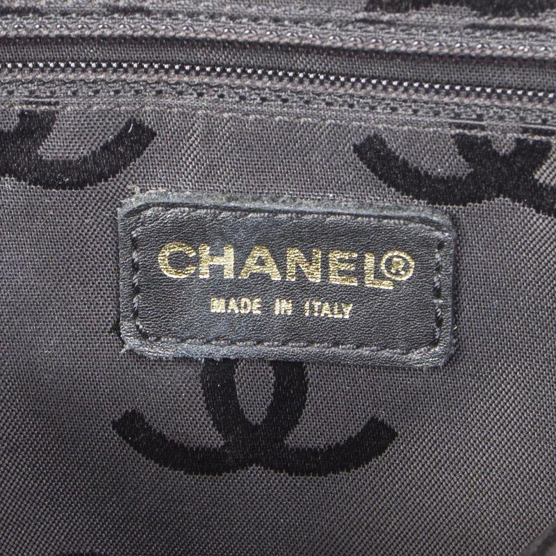 Chanel black leather & beige QUILT STITCHING Small Bag 2