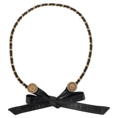 Chanel Black Leather Belt, 1980s