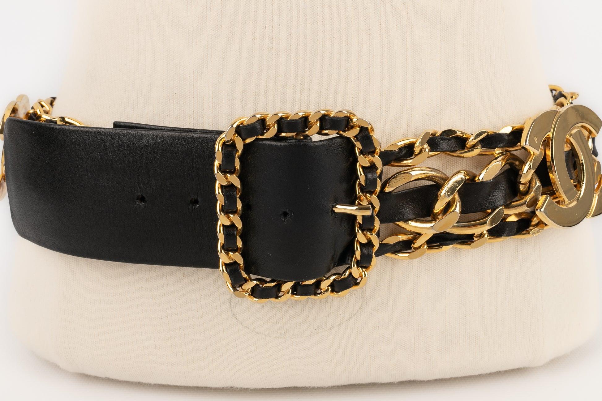 Noir Ceinture Chanel, années 1990 en vente