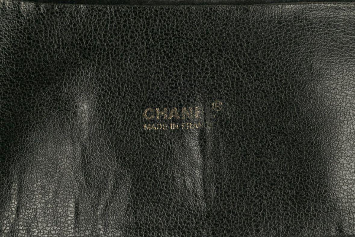Chanel Black Leather Belt, 1991 For Sale 4