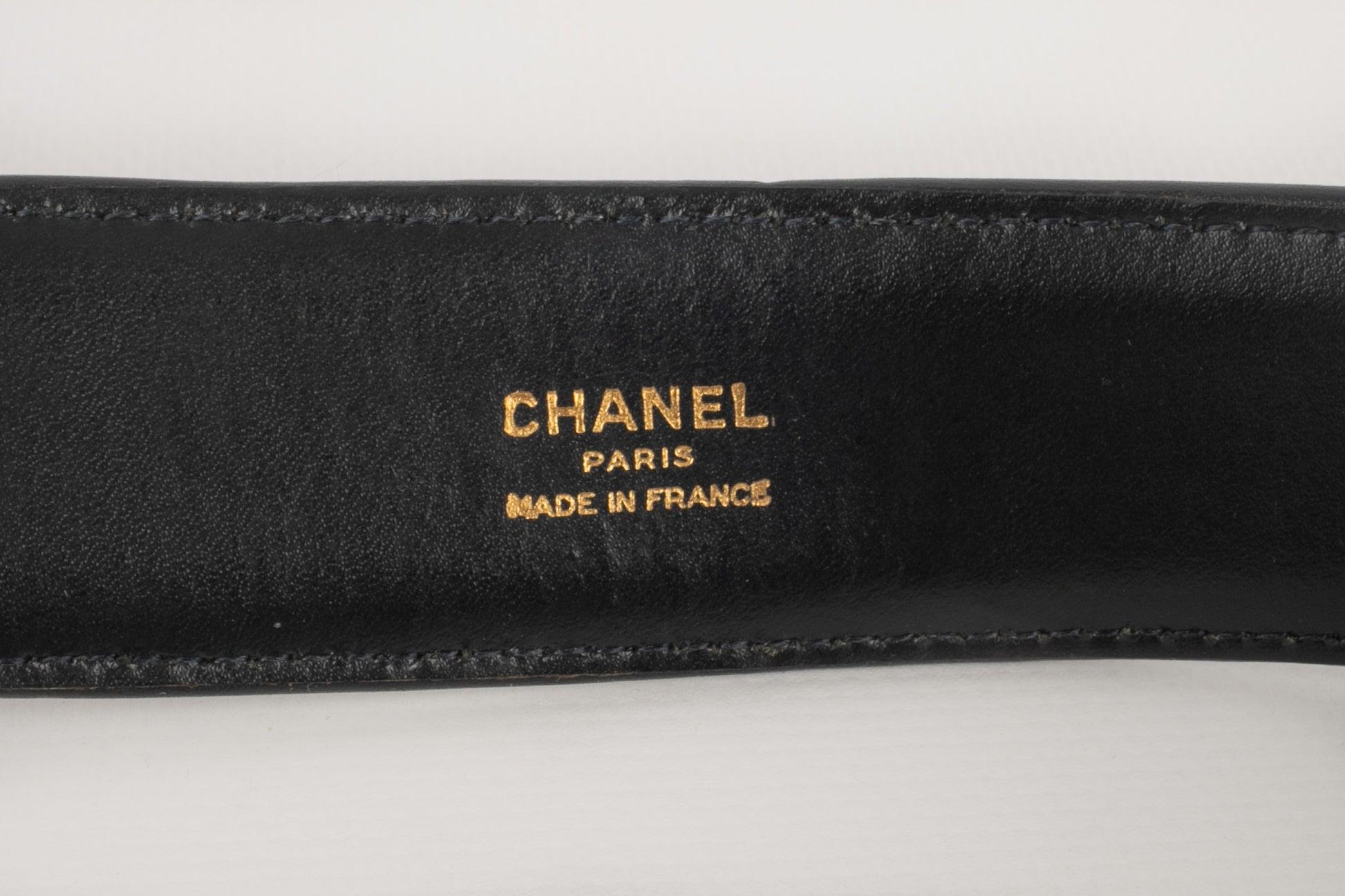 Chanel Black Leather Belt For Sale 1