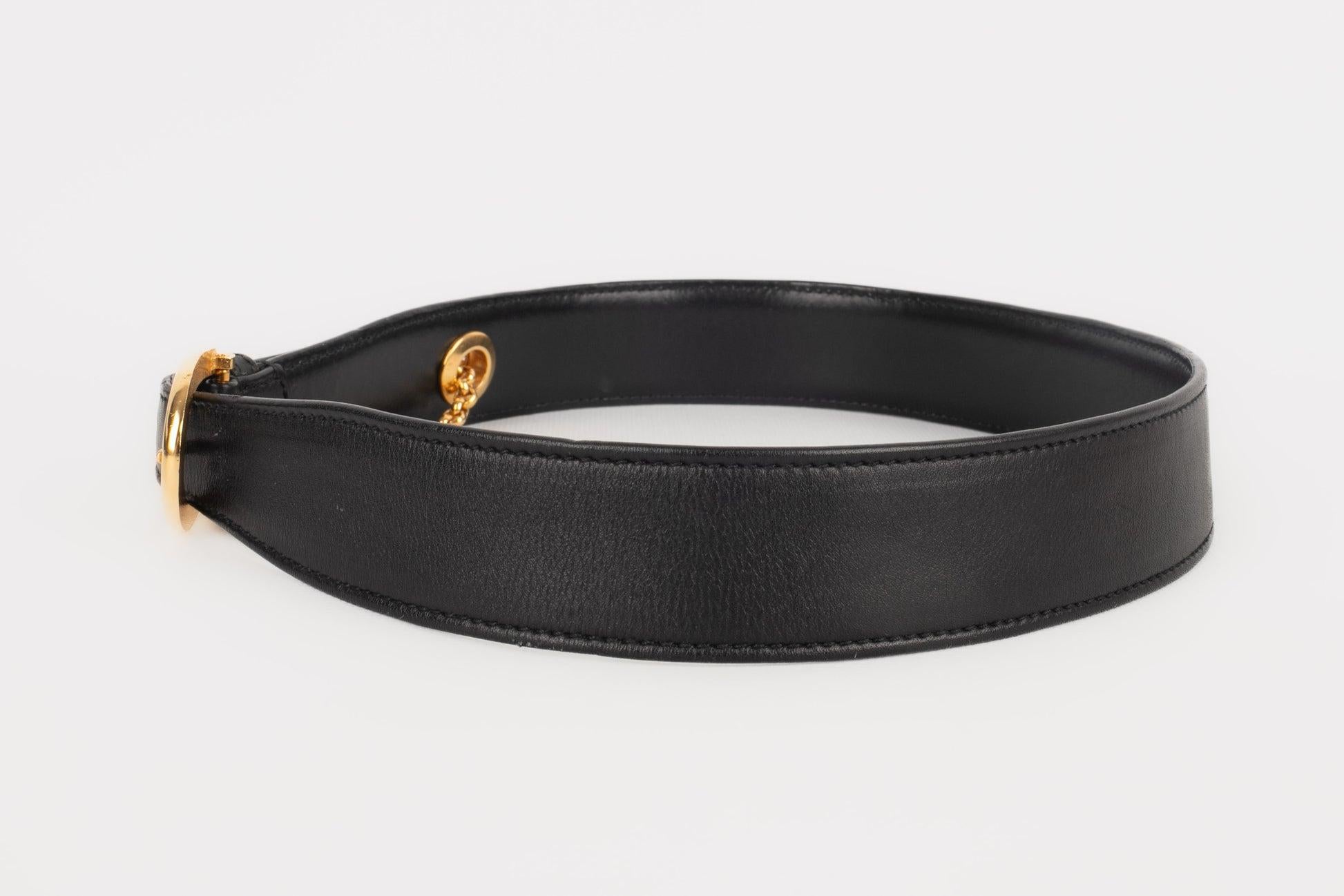 Chanel Black Leather Belt For Sale 3
