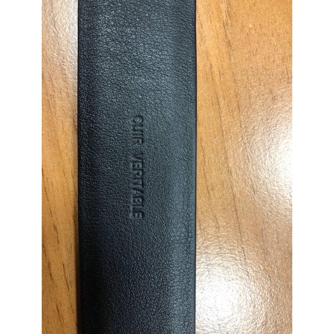 Donna Chanel Black Leather Belt with Logo Buckle Size 90/36