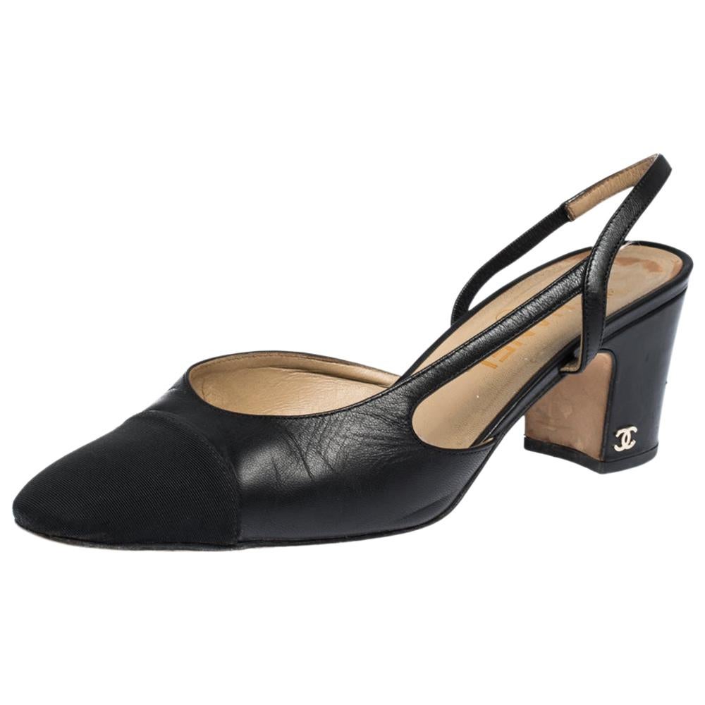 CHANEL Color Block Slingback Pumps size 39 – JDEX Styles