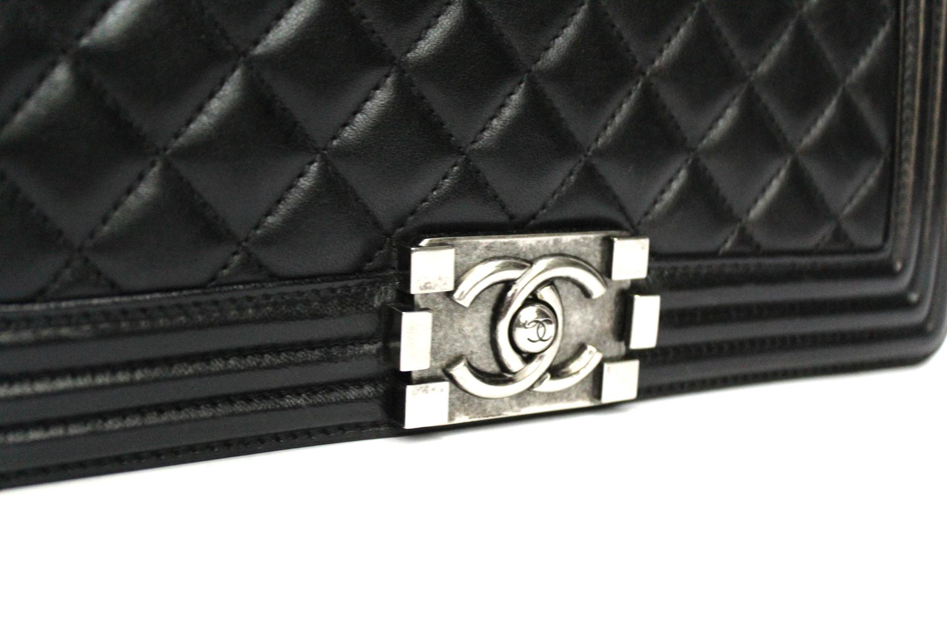 Chanel Black Leather Boy Bag 3
