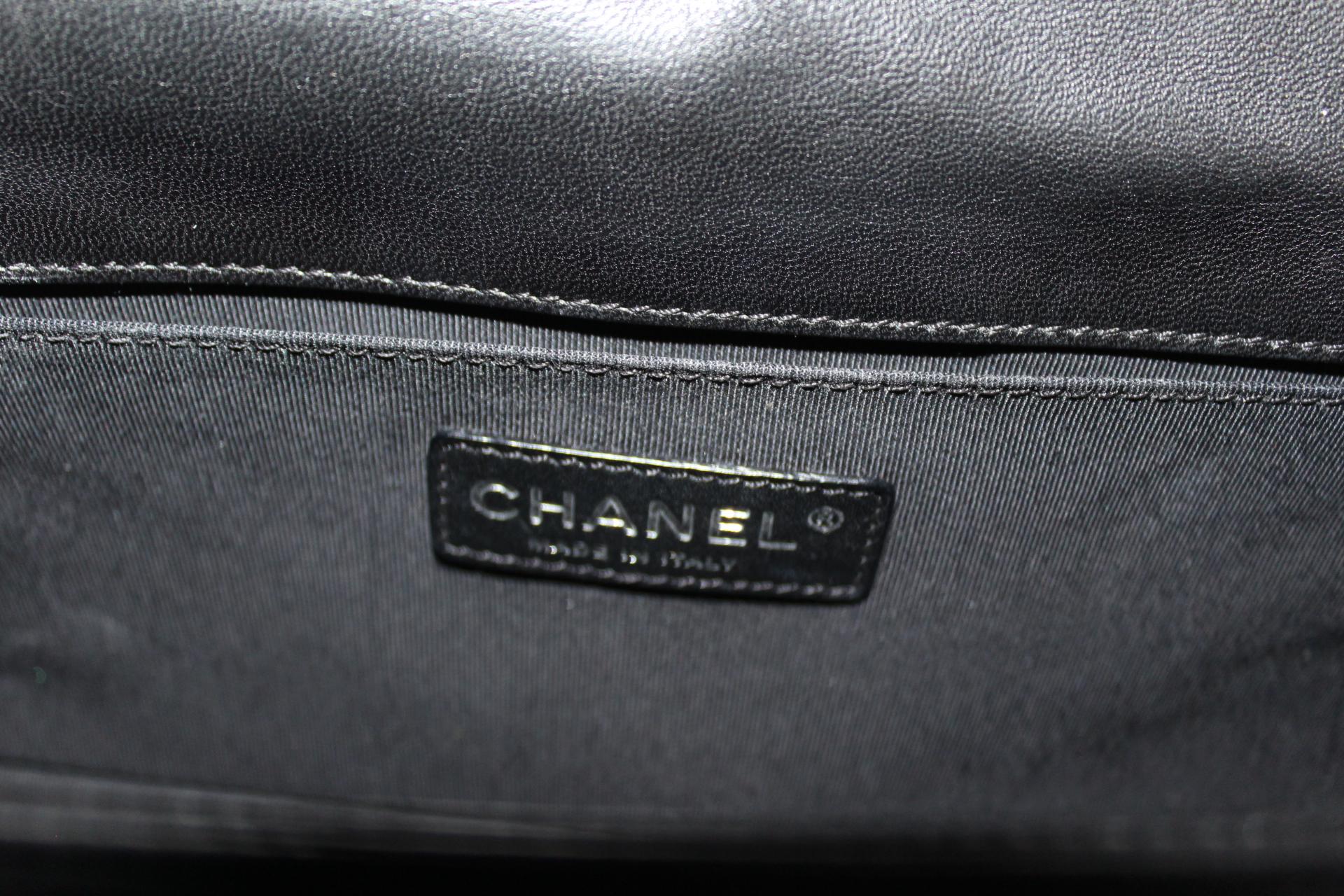 Chanel Black Leather Boy Bag 4