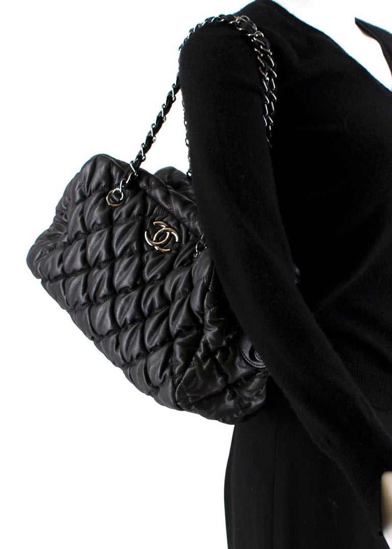 Chanel Black Calfskin Bubble Quilted Camera Bag Q6B4PT3PKB000