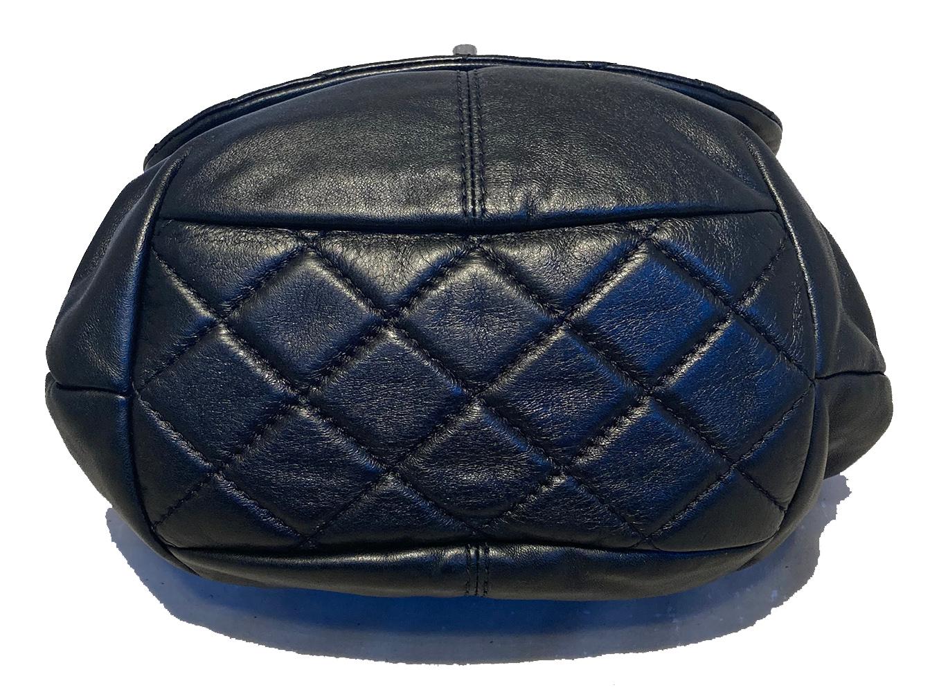 Chanel Black Leather Bucket Flap Shoulder Bag 1