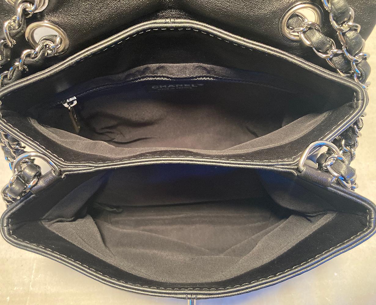 Chanel Black Leather Bucket Flap Shoulder Bag 5