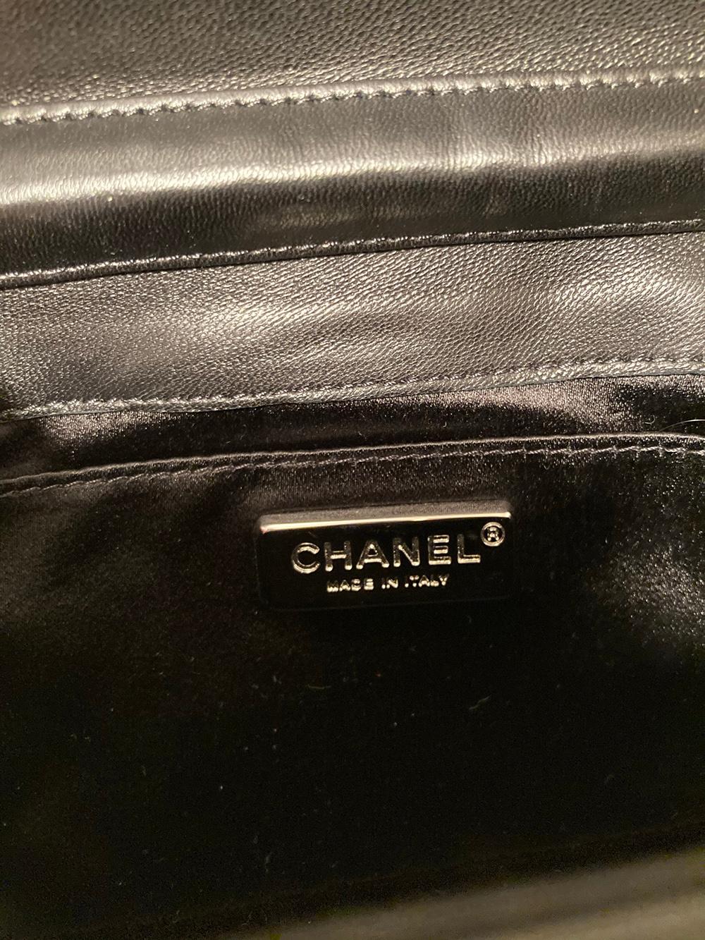 Chanel Black Leather Butterfly Mini Classic Flap Bag 3