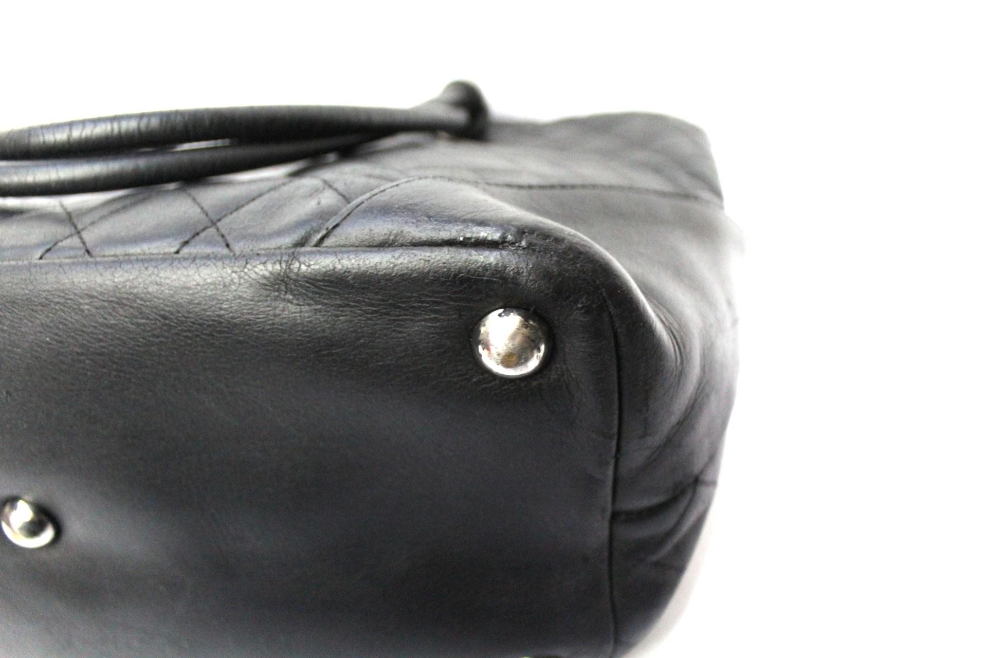 Women's Chanel Black Leather Cambon Bag