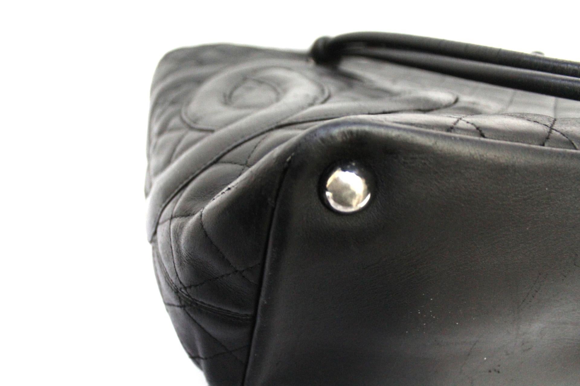 Chanel Black Leather Cambon Bag 1