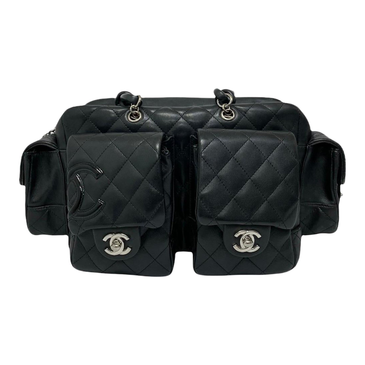 Chanel - Sac Cambon en cuir noir