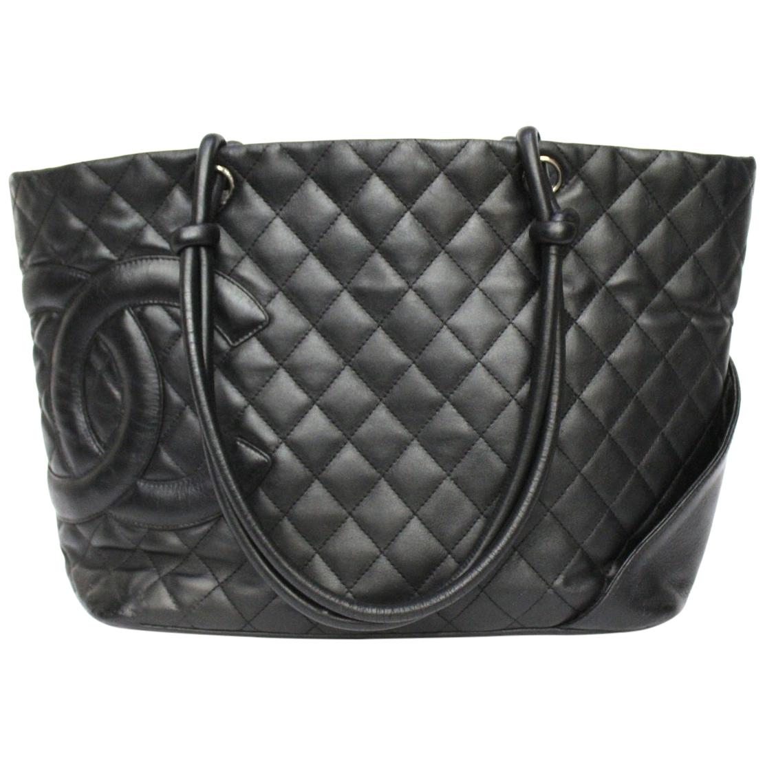 Chanel Black Leather Cambon Bag