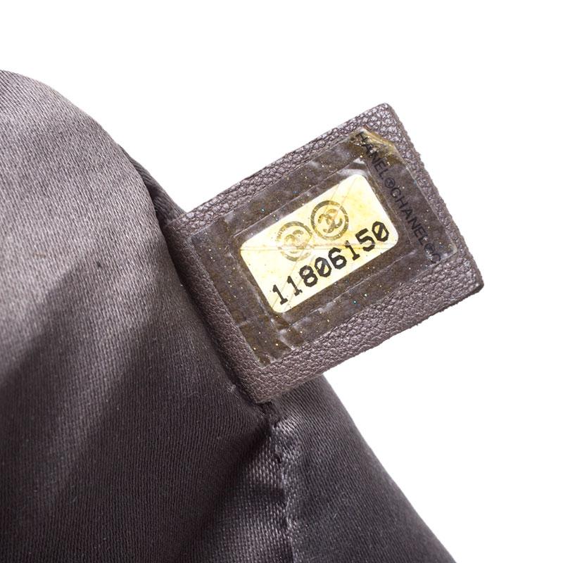 Chanel Black Leather CC Accordion Flap Bag 6