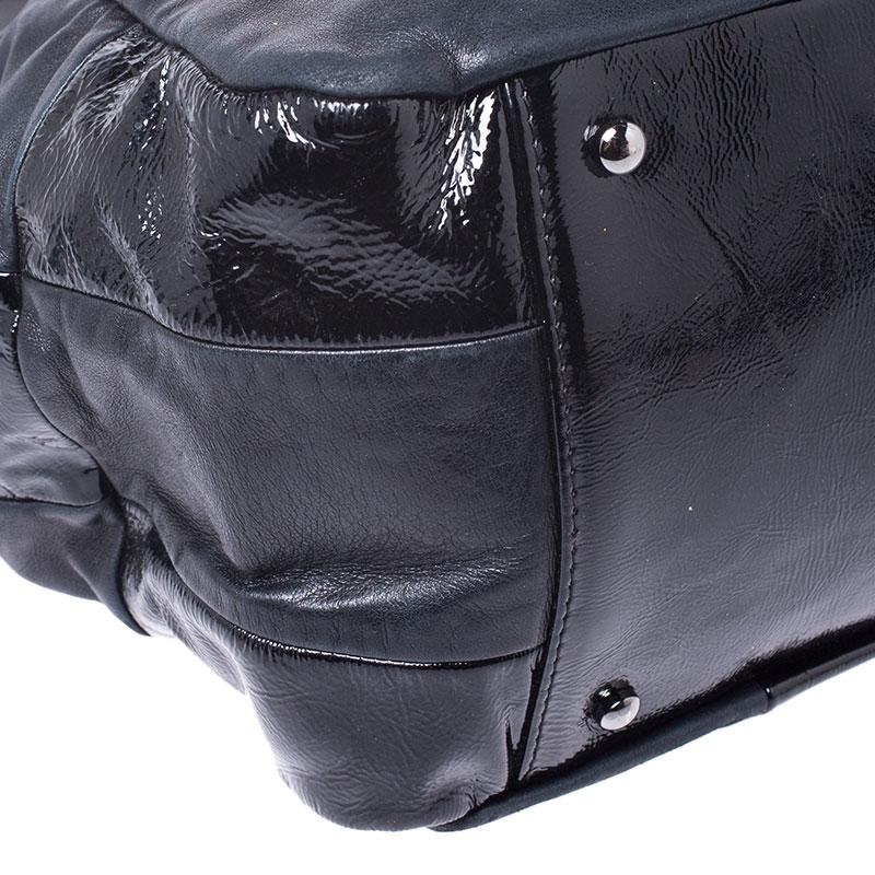 Chanel Black Leather CC Accordion Flap Bag 7
