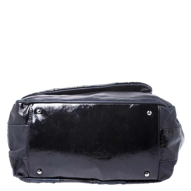 Chanel Black Leather CC Accordion Flap Bag 1
