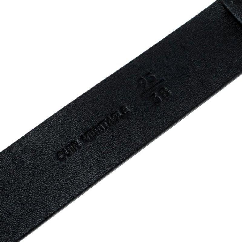 Women's Chanel Black Leather CC Belt 95cm