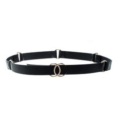 Chanel Black Leather CC Belt 95cm