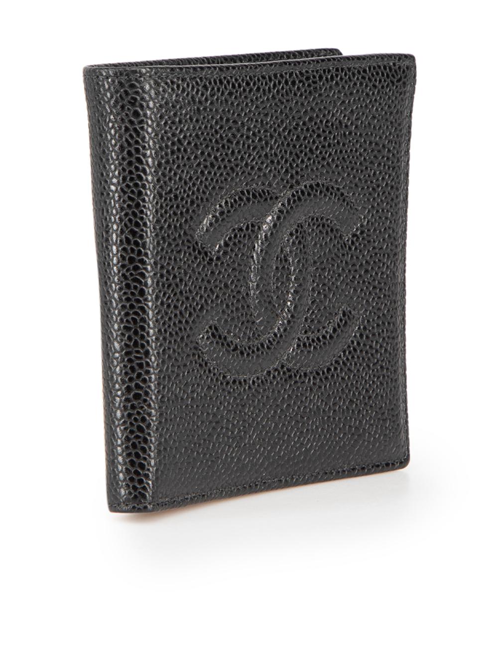CONDITION is Very good. Minimal wear to wallet is evident. Minimal scratching to inner leather on this used Chanel designer resale item. This wallet comes with original box.
 
Details
Vintage
Black
Caviar leather
Wallet
'CC' Logo detail
Bifold
2x