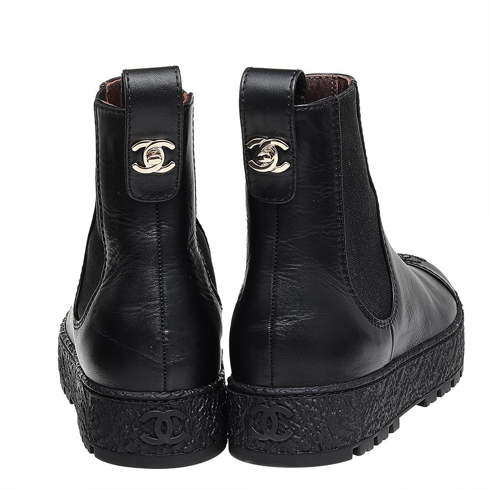 chanel low boots