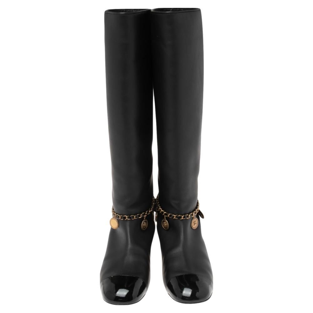 knee high boots chanel