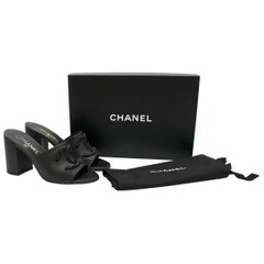 Chanel Black Leather CC Embellished Mules - Current Season & Sold Out Size 37