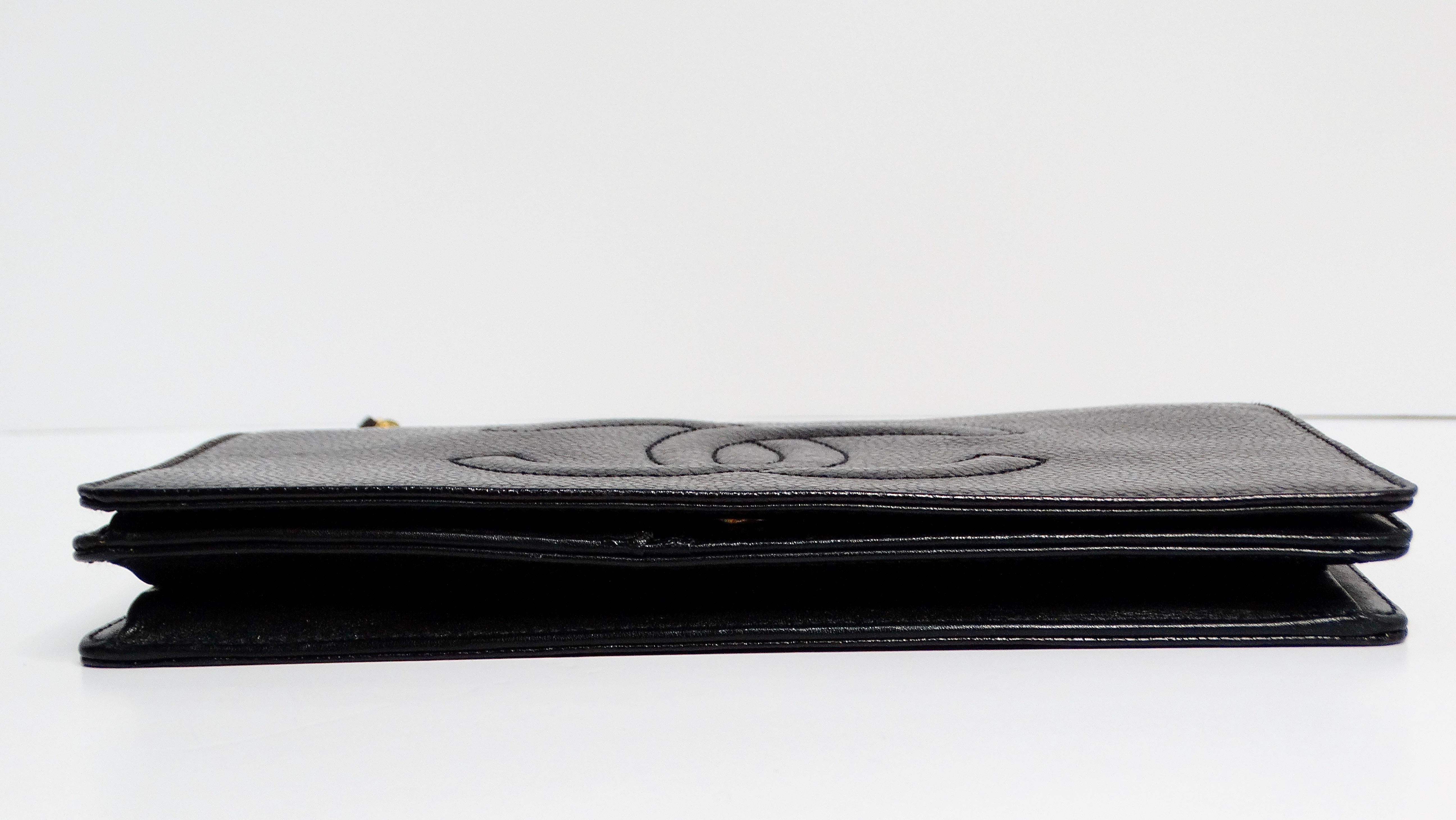 Chanel Black Leather CC Embossed Crossbody WOC 2