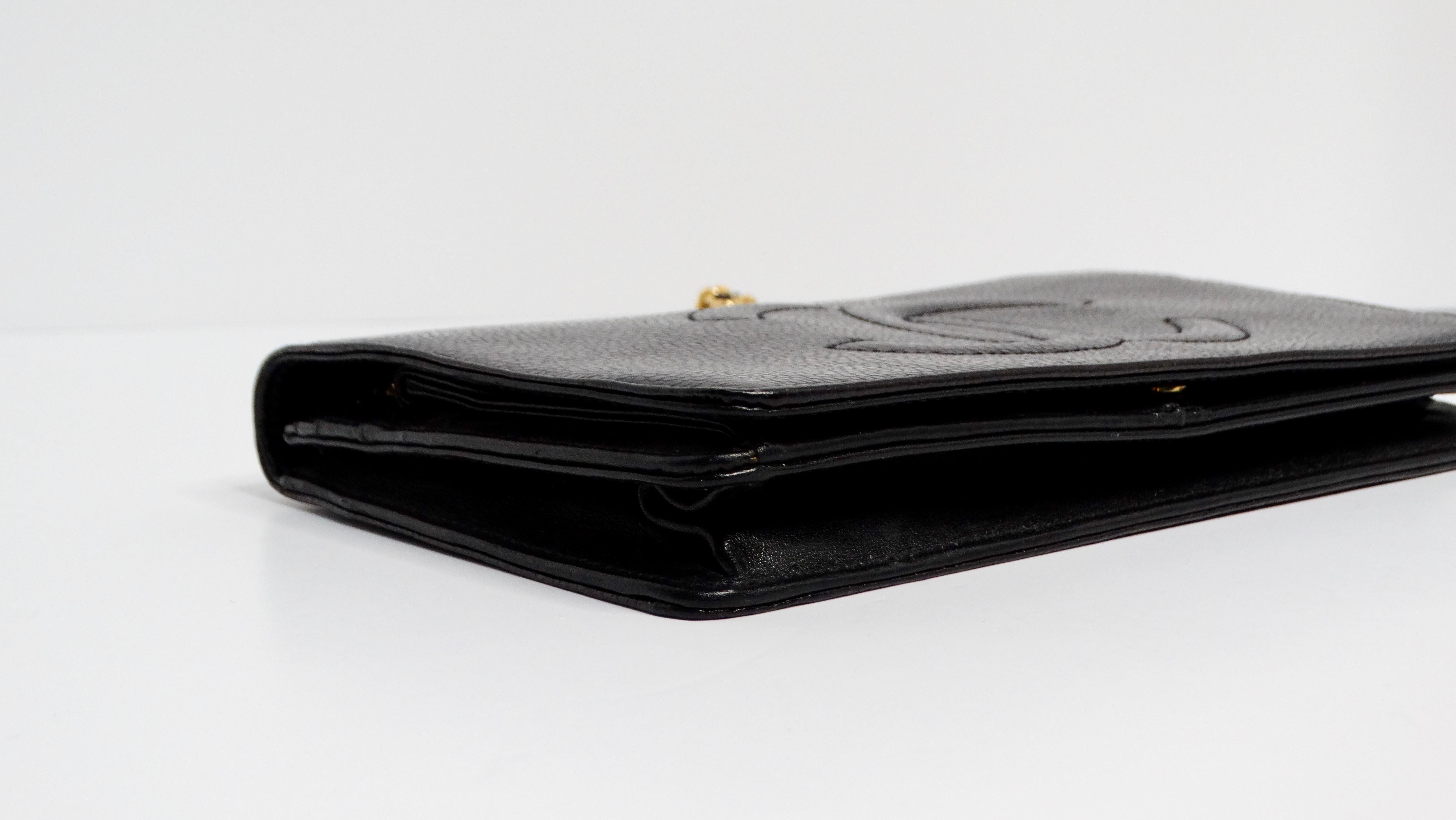 Chanel Black Leather CC Embossed Crossbody WOC 3