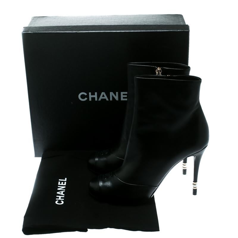 chanel pearl ankle boots