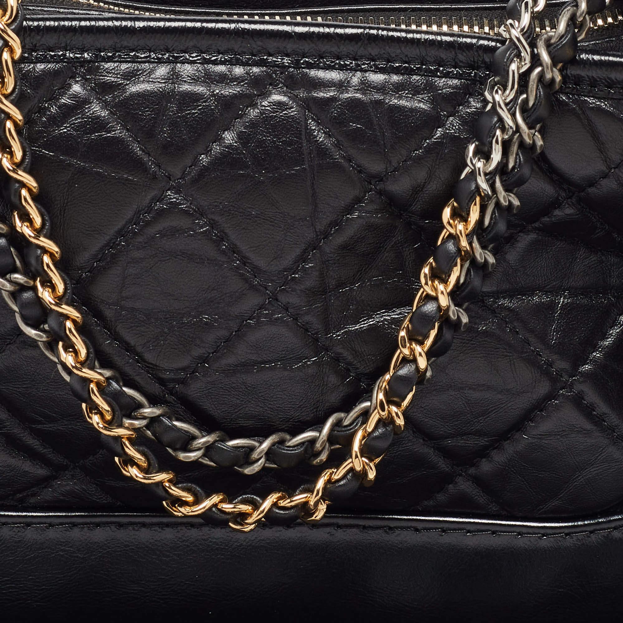 Chanel Black Leather CC Gabrielle Small Hobo 1