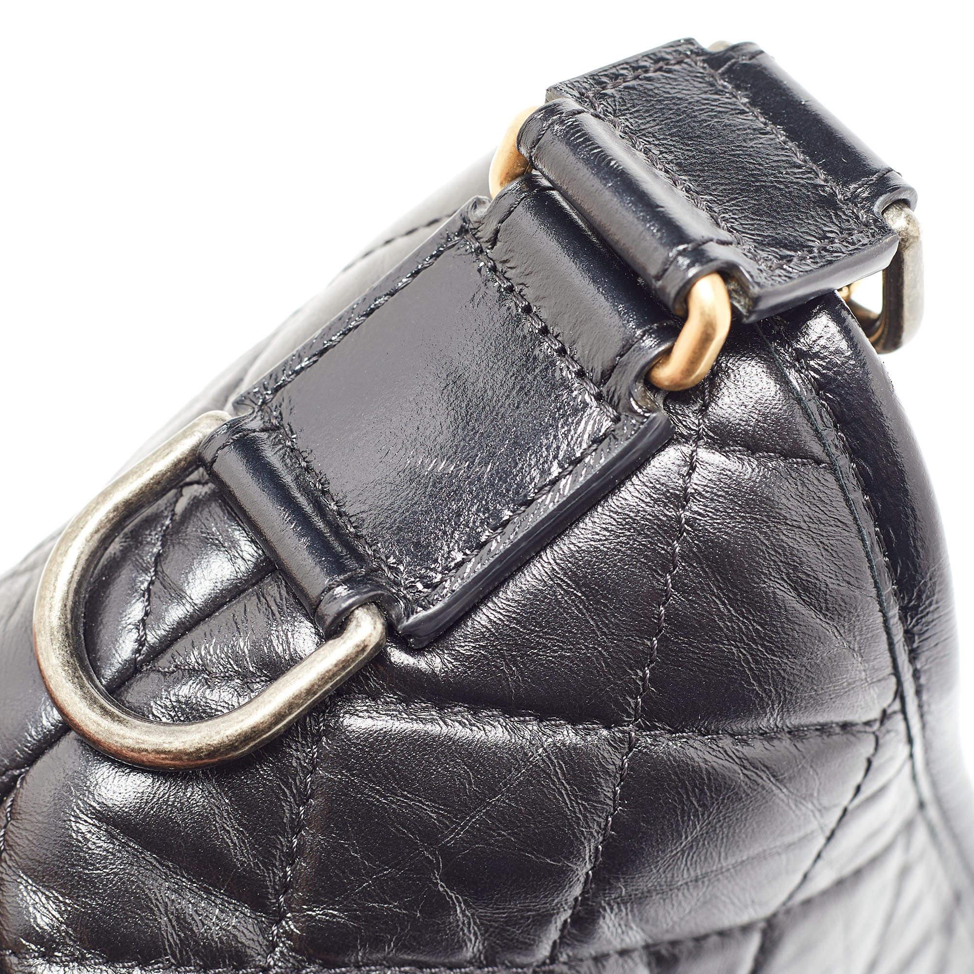 Chanel Black Leather CC Gabrielle Small Hobo 2