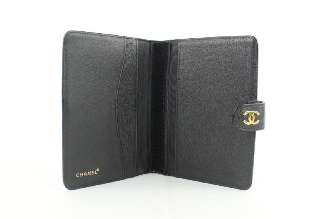 Women's Chanel Black Leather CC Logo Agenda Cover 15cz1002